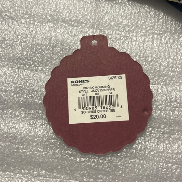 Black with Pink & Yellow Flower Pattern Crop Top Size XS NWT - Picture 8 of 9